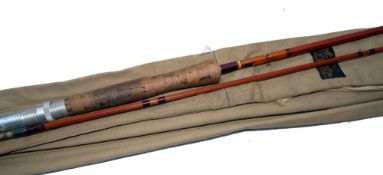 ROD: Sharpe's of Aberdeen the Scottie 9' two piece impregnated cane trout fly rod, line 7,