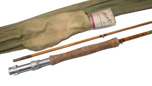 ROD: Scarce Allcock Ian Bennett 9' 2 piece split cane trout fly rod, bronze whipped low bridge