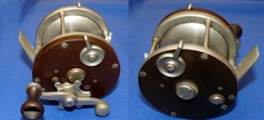 REEL: Edward Vom Hofe model 621, 2/0 hard rubber/nickel multiplier reel, Patent date May 20/02,