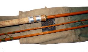 ROD: Scarce Hardy FWK Wallis Avon Rod, 11' 3 piece River rod No.G34899, whole cane butt, split