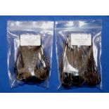 HOOKS: 100 Adlington blind eyed hooks, size 8/0, black, straight, barbed.