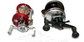 REELS: (2) Abu Ambassadeur 4600CB multiplier reel, RHW, fast cast thumb bar, foot stamp 85/1 87/