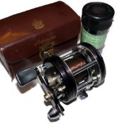 REEL & SPOOL: Abu Ambassadeur 5000C black multiplier reel, grooved end plates, black handle, foot