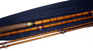 ROD: Hardy Gold Medal Palakona salmon fly rod, 14' 3 piece with spare repaired tip, No.54781, Patent