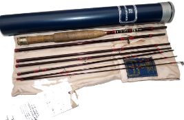 ROD: Hardy Deluxe Smuggler Classic Rod, 8'2.5", 7 piece trout fly rod, line rate 6, burgundy