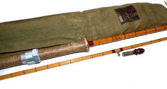 ROD: Hardy "The No.2 Corbett" steel centre Palakona spinning rod, No.H2312, 9'6" 2 piece, burgundy