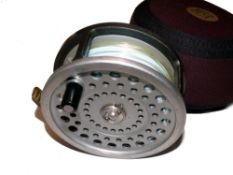 REEL: Hardy Marquis Salmon No.2 alloy fly reel, fine condition, ribbed brass foot, backplate tension