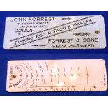 FLY GAUGE: Early ivorine fly gauge by John Forrest, Thomas St, London, and Kelso on Tweed, highly