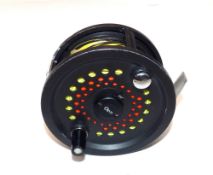 REEL: Orvis Spey 4" Barstock alloy salmon fly reel, wide drum model, and rear disc adjuster, twin