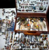 SALMON FLY COLLECTION: large collection of modern hair wing and Waddington style salmon flies,
