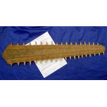 Common Sawfish Rostrum or blade, 79cm long, 18 teeth on left, 20 teeth right, dates c early 1970s