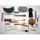 ACCESSORIES: Good selection of coarse fishing ephemera, Efgeeco alloy fish measure, The Anglers