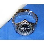 WATCH: Abu Garcia Unisex stainless wrist watch, colt pattern, 40mm case excluding crown, blue