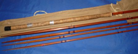 ROD: Sharpe's of Aberdeen Scottie 13' 3 piece  spliced joint salmon fly rod with spare middle and