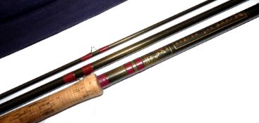 ROD: Bruce & Walker Salmon 15' 3 pce carbon salmon fly rod, line rate 10/12, burgundy whipped blank,