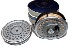 REEL & SPOOL: (2) Hardy Marquis 8/9 multiplier trout fly reel, in as new condition, U shaped line