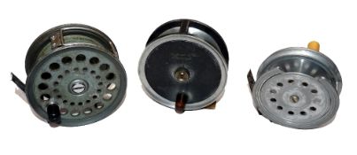 REELS: (3) Anderson of Edinburgh 4" alloy adjustable brake salmon fly reel, central nickel brake