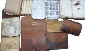 ACCESSORIES: (Qty) Six various leather wallets and cast carriers by Farlow's, Archer, Wheatley and