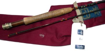 ROD: Hardy Sovereign 8'6" 2 piece carbon trout fly rod, bronze whipped snake guides, line rate 5/