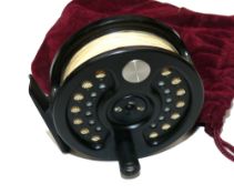 REEL: Hardy Sovereign 2000 Ltd edition black fly reel No 606. #6, quick release drum backplate