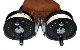 REELS (2): Pair of Scientific Angler System Two bar stock alloy fly reels, sizes 67-L and 78-L, both