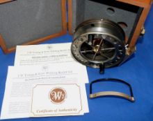 REEL: J W Young Purist 2 aerial style trotting reel, 6 spoke, tension regulator, with line guide,