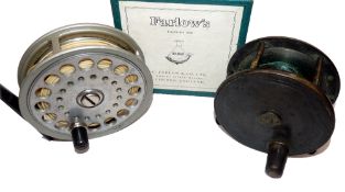 REELS: (2) Farlow The Grenaby 4" alloy narrow drum fly reel, bright finish ventilated spool,