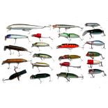 ABU LURES:(22) Collection of Abu Sweden plastic baits incl.13 HI-Lo adjustable lip plugs 2.75" to