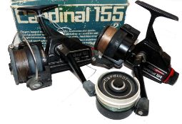 REELS: (2) Abu Cardinal 155 classic spinning reel, rear drag, folding handle, skirted spool, foot