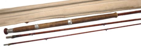 ROD: Hardy "The No.2 AHE Wood" rod, 12' 3 piece Palakona split cane salmon fly rod, No.E62559,