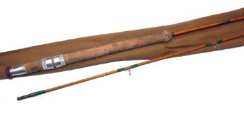 ROD: Unusual Dalesman 7' 2 piece Wanless style spinning rod, Dalesman transfer to butt section,