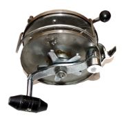 REEL: Allcock's Leviathan big game reel, 6" diameter, power crank handle, star drag, extended