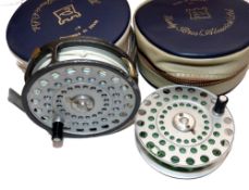 REEL & SPOOL: (2) Hardy The Princess alloy trout fly reel, 2 screw latch, U shaped line guide, rim