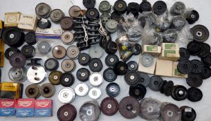 SPARE SPOOLS: (QTY) Large assortment of vintage spare spools for spinning reels, makes include