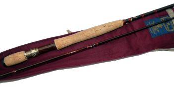 ROD: Hardy Sovereign 9'6" 2 piece graphite trout fly rod, in as new condition, line rate 7/8, 7"