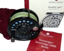 REEL: Hardy Sovereign 2000, 9/10/11, limited edition fly reel, No.780, black finish, backplate