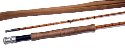 ROD: Hardy "The Halford Knockabout" 9'6" 2 piece Palakona trout fly rod, tip 4" short, No.H10268,