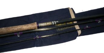 ROD: Hardy Favourite Graphite Salmon Fly Rod, 14' 3 piece, line rate 10, purple whipped low bridge