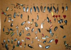 LURES: (150) Collection of  approx. 150 vintage mainly English metal spoon and spinner lures, a