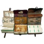 Wallets: (3) FT Williams early leather fly wallet, Lincolns Inn address, strap and buckle some