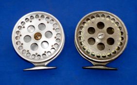 REELS: (2) Pair of Adcock Stanton 5" ball bearing trotting reels, one lead finish, one bright