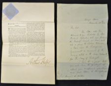 Selection of Government Ephemera to include 1835 Foreign office Letter to Lord Howard de Walden in