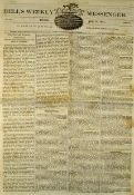 Bell's Weekly Messenger Newspaper 1831 dated 31 July content includes Opening of London Bridge by