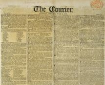 The Courier Newspaper 1819 dated 1 June contents include Purchase of imported wives for Virginia