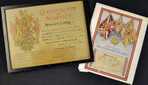 Cheshire Regiment Certificates of Service to Quarter Master Sgt James Brown 5th Volr Bn. 1878-1908