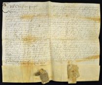 Lincolnshire Commonwealth Deed 1658 headed "To All Christian People" Wainfleet, Donnington in