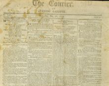 The Courier and Evening Gazette Newspaper 1794 dated 27 Dec contents include Mago and Dago, or