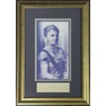 Royalty HRH Princess Alice Mary Countess of Athlone signed print display the longest lived