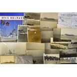 WWII Original Photographs Naval related taken from HMS Bellona and of HMS Belfast, depicting