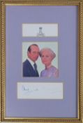 Royalty HRH Edward Duke of Kent and HRH Katherine The Duchess of Kent signature display signed by